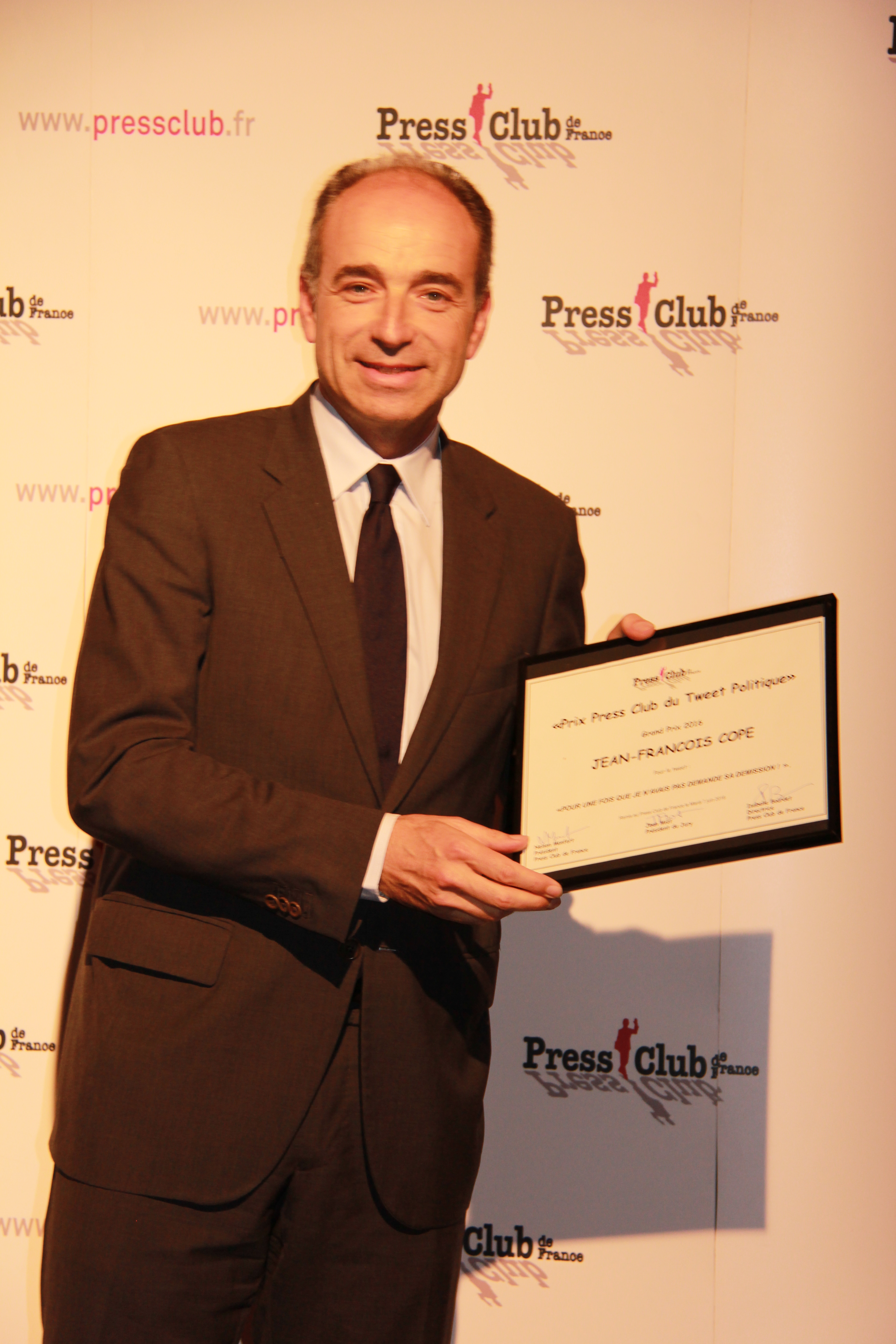 Jean-François Copé - Lauréat du Grand Prix Press Club du Tweet Politique 2016